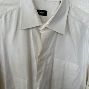 HUGO BOSS SHIRT mens 18 34/35 off white